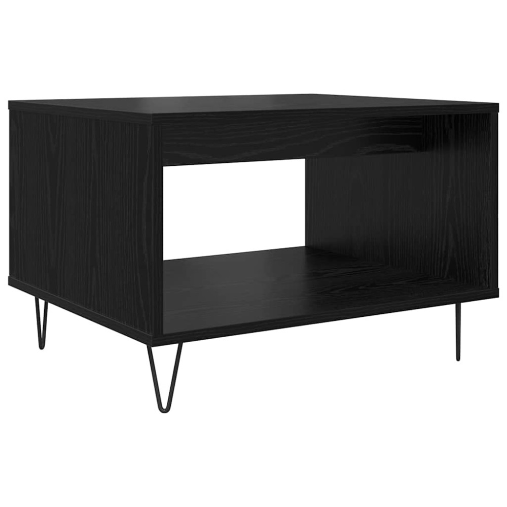 Produktbild för Kaffeebord Svart ek 60 x 50 x 40 cm Konstruerat trä