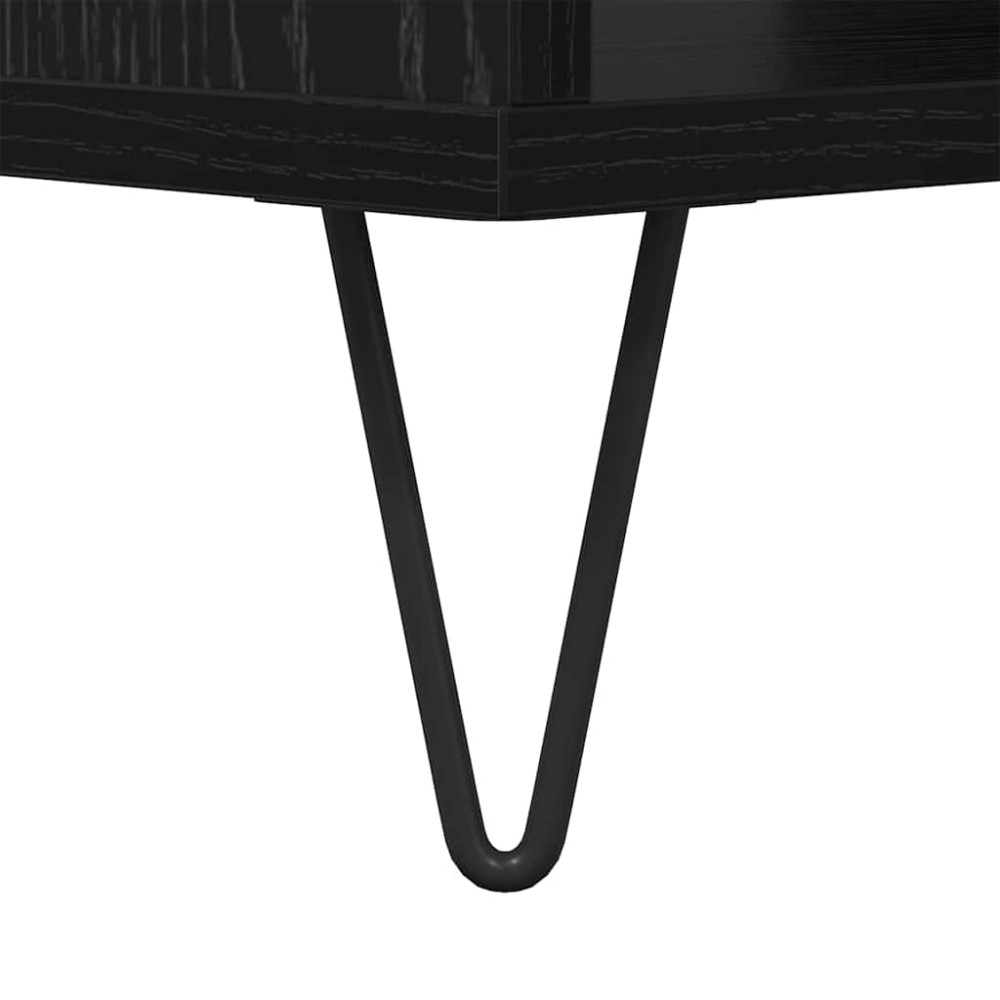 Produktbild för Kaffeebord Svart ek 60 x 50 x 40 cm Konstruerat trä