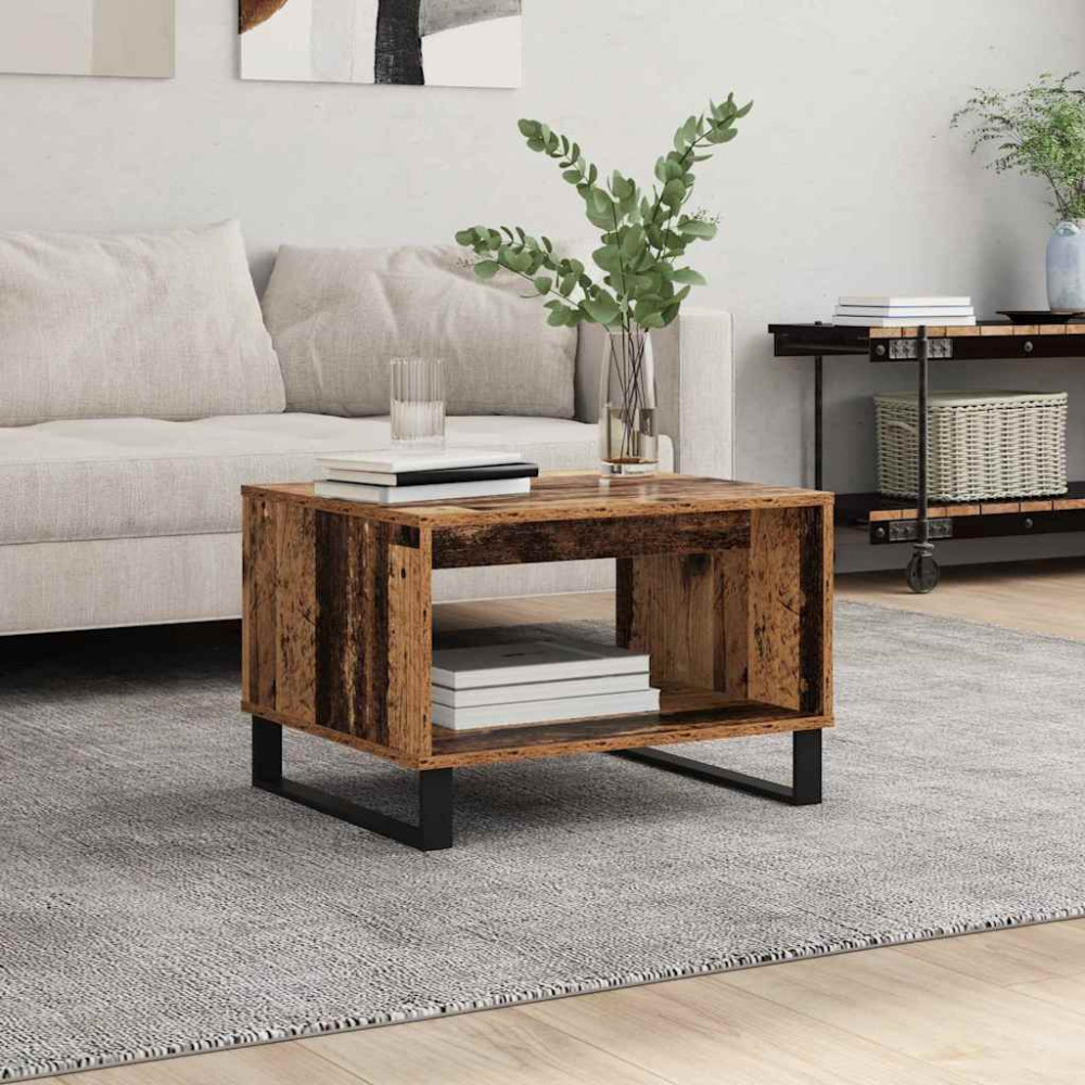 Produktbild för Kaffeebord Gammalt trä 60 x 50 x 40 cm Konstruerat trä