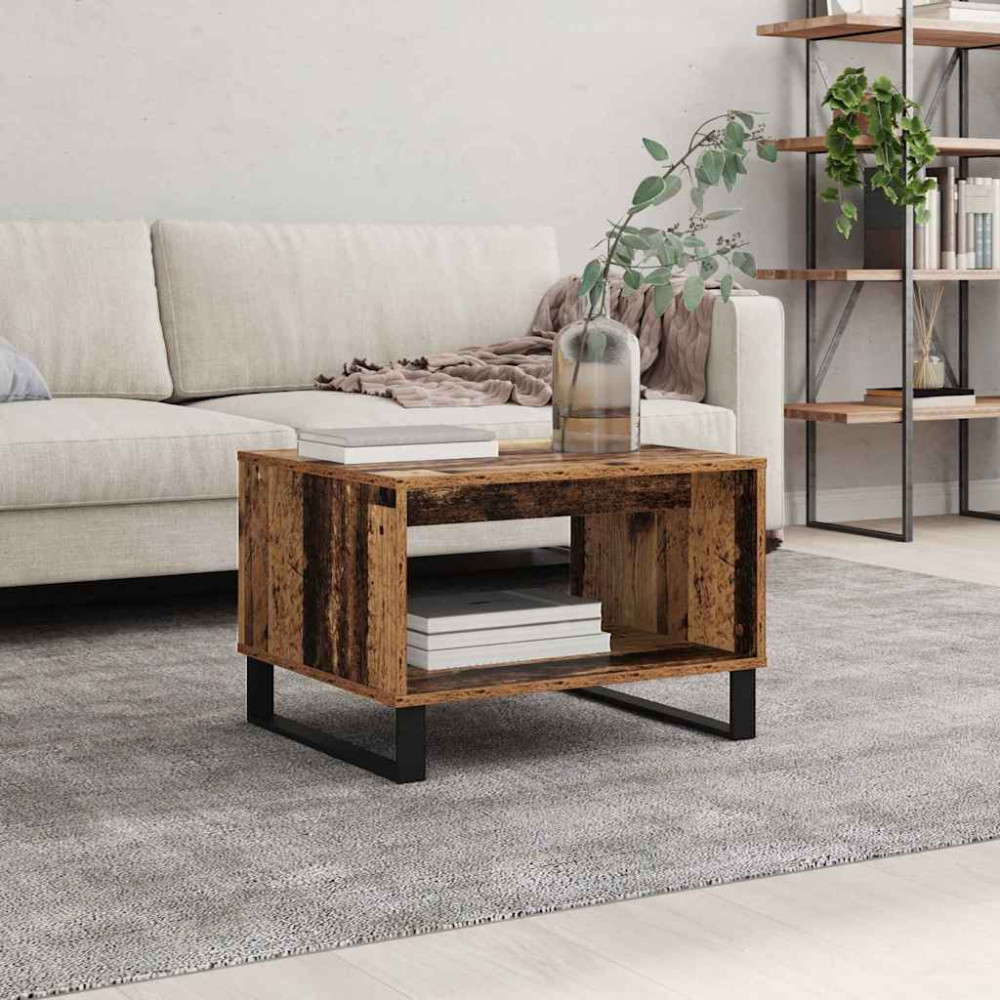 Produktbild för Kaffeebord Gammalt trä 60 x 50 x 40 cm Konstruerat trä