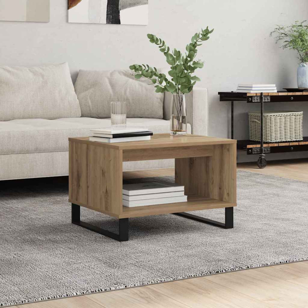 Produktbild för Kaffeebord artisan ek 60 x 50 x 40 cm Konstruerat trä