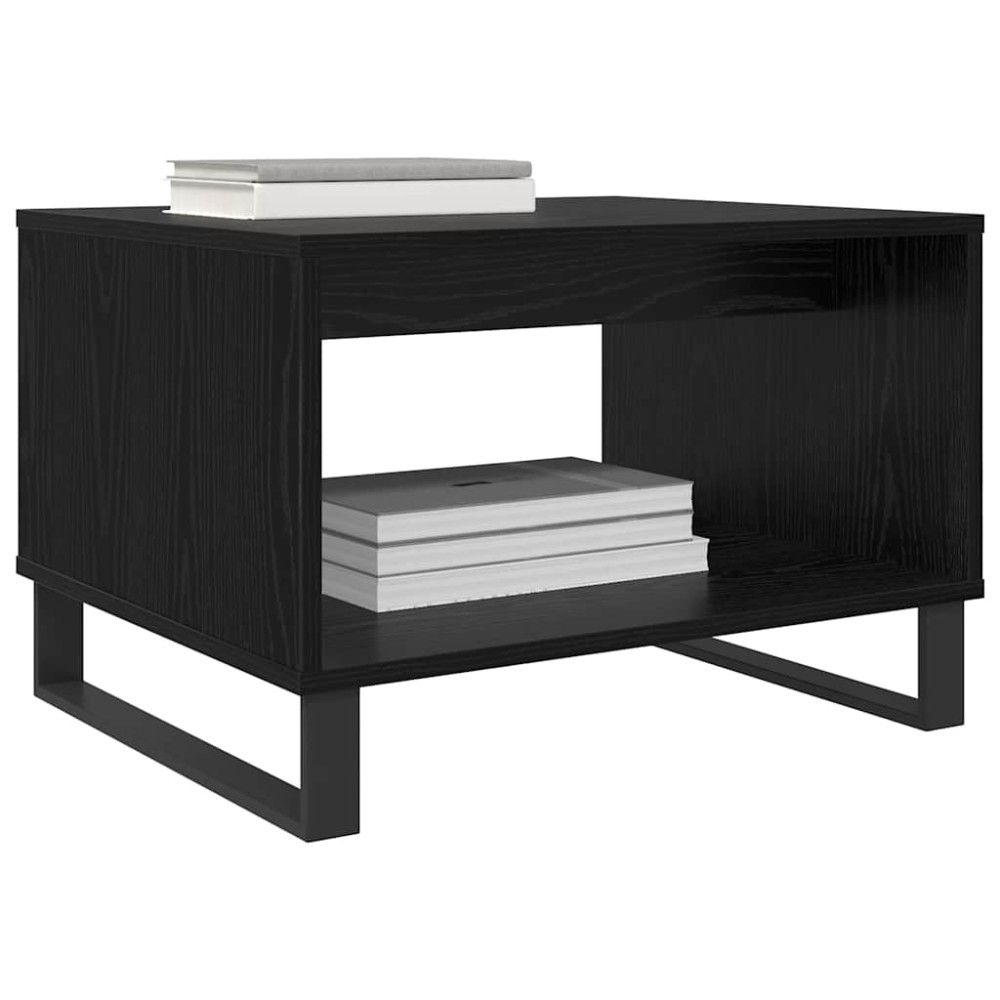 Produktbild för Kaffeebord Svart ek 60 x 50 x 40 cm Konstruerat trä
