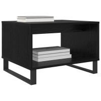 Produktbild för Kaffeebord Svart ek 60 x 50 x 40 cm Konstruerat trä