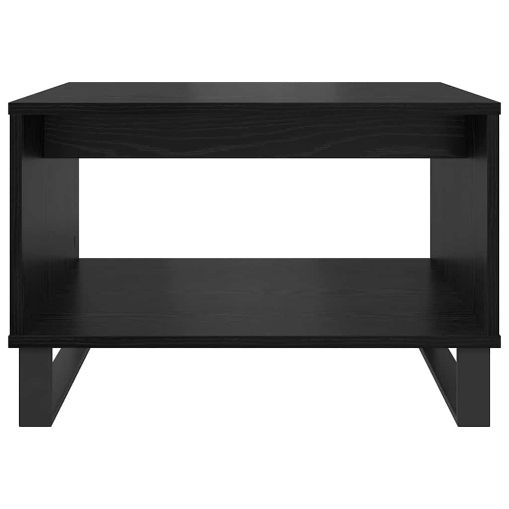 Produktbild för Kaffeebord Svart ek 60 x 50 x 40 cm Konstruerat trä