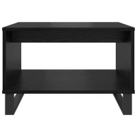 Produktbild för Kaffeebord Svart ek 60 x 50 x 40 cm Konstruerat trä