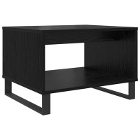 Produktbild för Kaffeebord Svart ek 60 x 50 x 40 cm Konstruerat trä