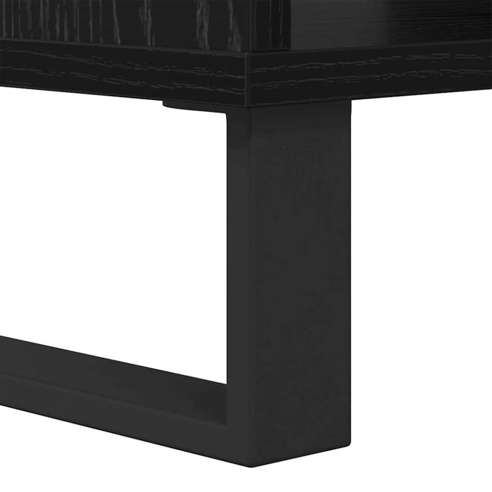 Produktbild för Kaffeebord Svart ek 60 x 50 x 40 cm Konstruerat trä