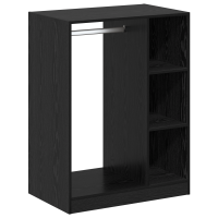 Produktbild för Garderob med hylla med lagring Svart Ek 77 x 48 x 102 cm