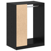 Produktbild för Garderob med hylla med lagring Svart Ek 77 x 48 x 102 cm