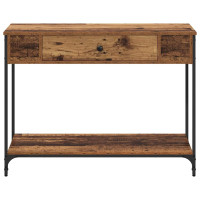 Produktbild för Konsolbord Gammalt trä 100 x 34.5 x 75 cm Konstruerat trä