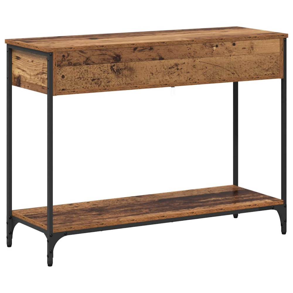 Produktbild för Konsolbord Gammalt trä 100 x 34.5 x 75 cm Konstruerat trä