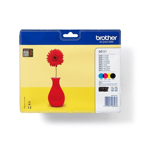Brother Brother LC121 Value Pack - svart, gul, cyan, magenta - original - bläckpatron