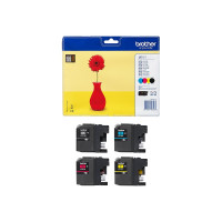 Produktbild för Brother LC121 Value Pack - svart, gul, cyan, magenta - original - bläckpatron