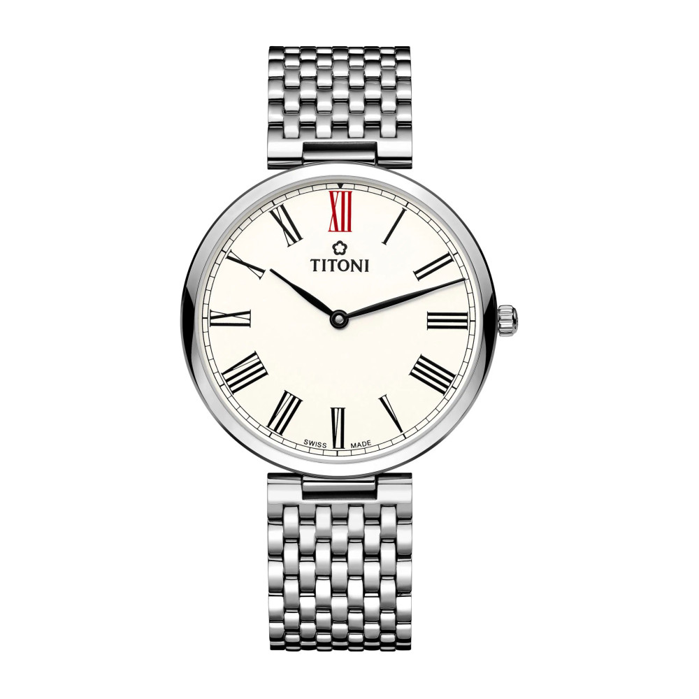 Produktbild för TITONI TQ52718S-608 - Quartz Klocka Herr (37MM)