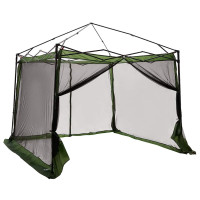 Produktbild för Innertält med tak med lagring Grön 303 x 303 x 196 cm taffeta