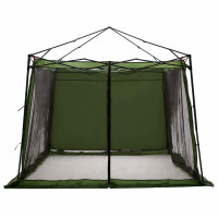 Produktbild för Innertält med tak med lagring Grön 303 x 303 x 196 cm taffeta