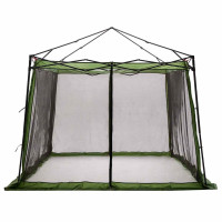 Produktbild för Innertält med tak med lagring Grön 303 x 303 x 196 cm taffeta
