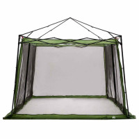 Produktbild för Innertält med tak med lagring Grön 303 x 303 x 196 cm taffeta