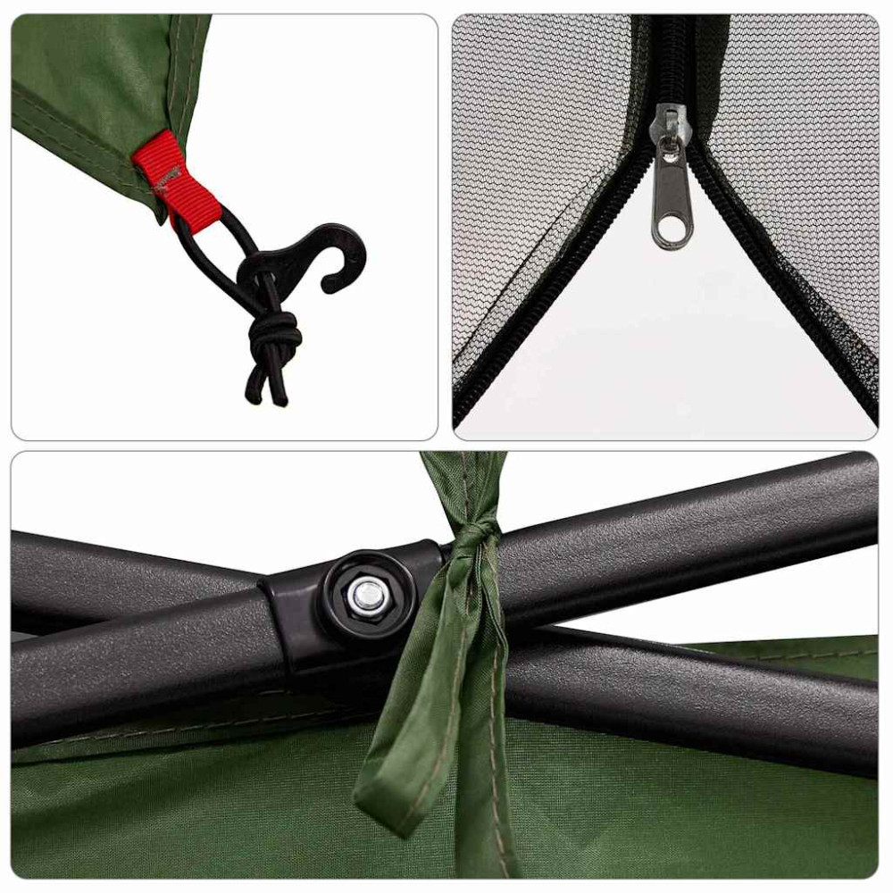 Produktbild för Innertält med tak med lagring Grön 303 x 303 x 196 cm taffeta