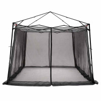 Produktbild för Innertält med tak Grå och orange 303 x 303 x 196 cm taffeta