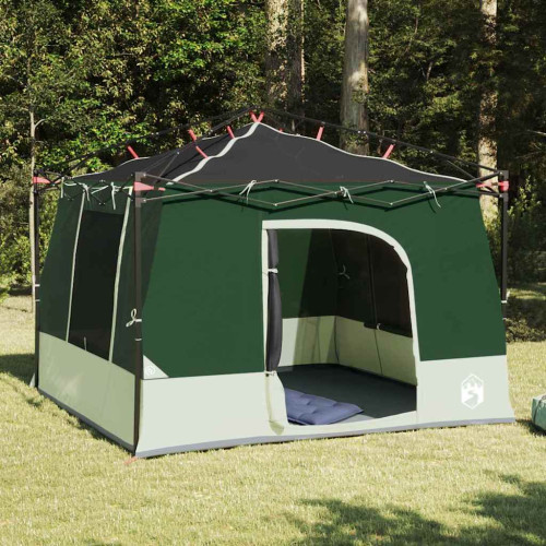 vidaXL Innertält med tak med lagring Grön 290 x 288 x 234 cm taffeta