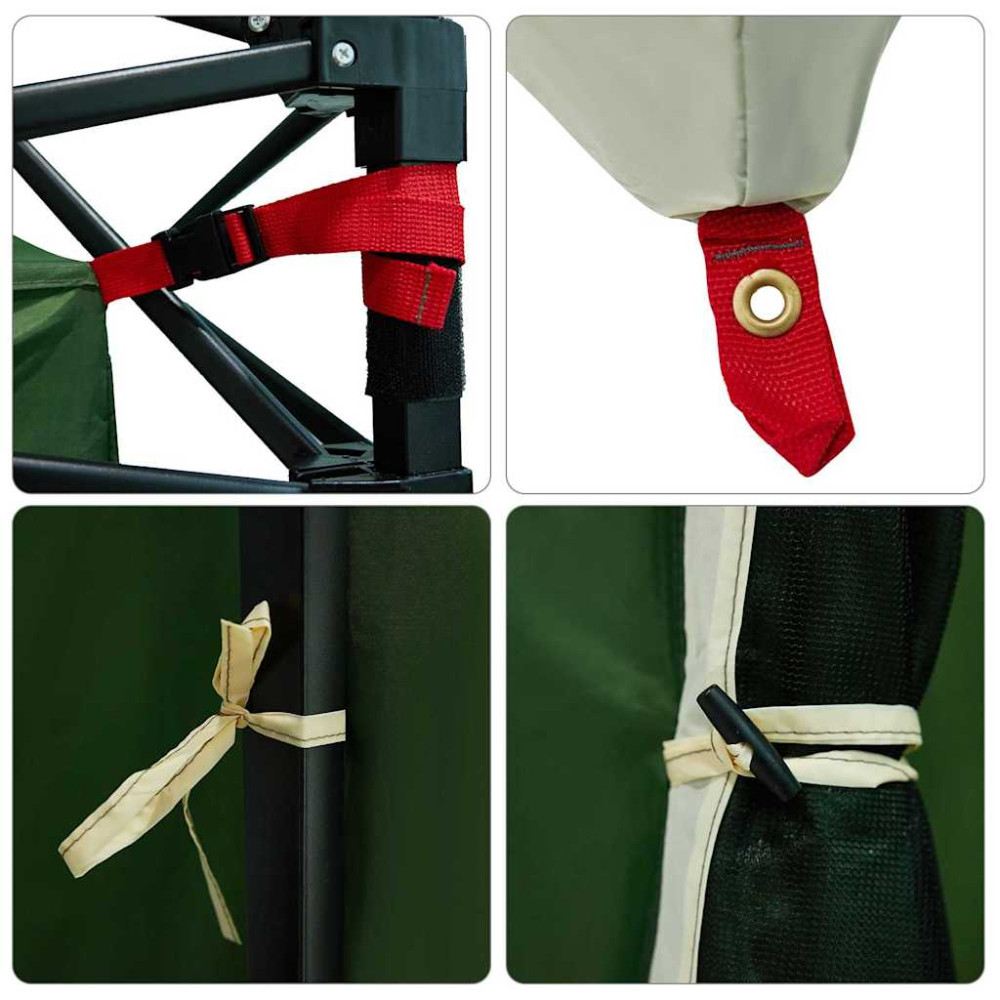 Produktbild för Innertält med tak med lagring Grön 290 x 288 x 234 cm taffeta