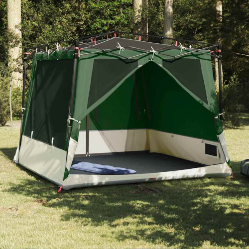 vidaXL Innertält med tak med lagring Grön 291 x 291 x 240 cm taffeta