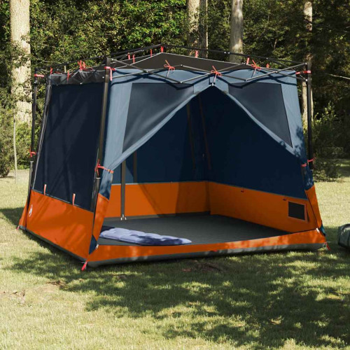 vidaXL Innertält med tak Grå och orange 291 x 291 x 240 cm taffeta
