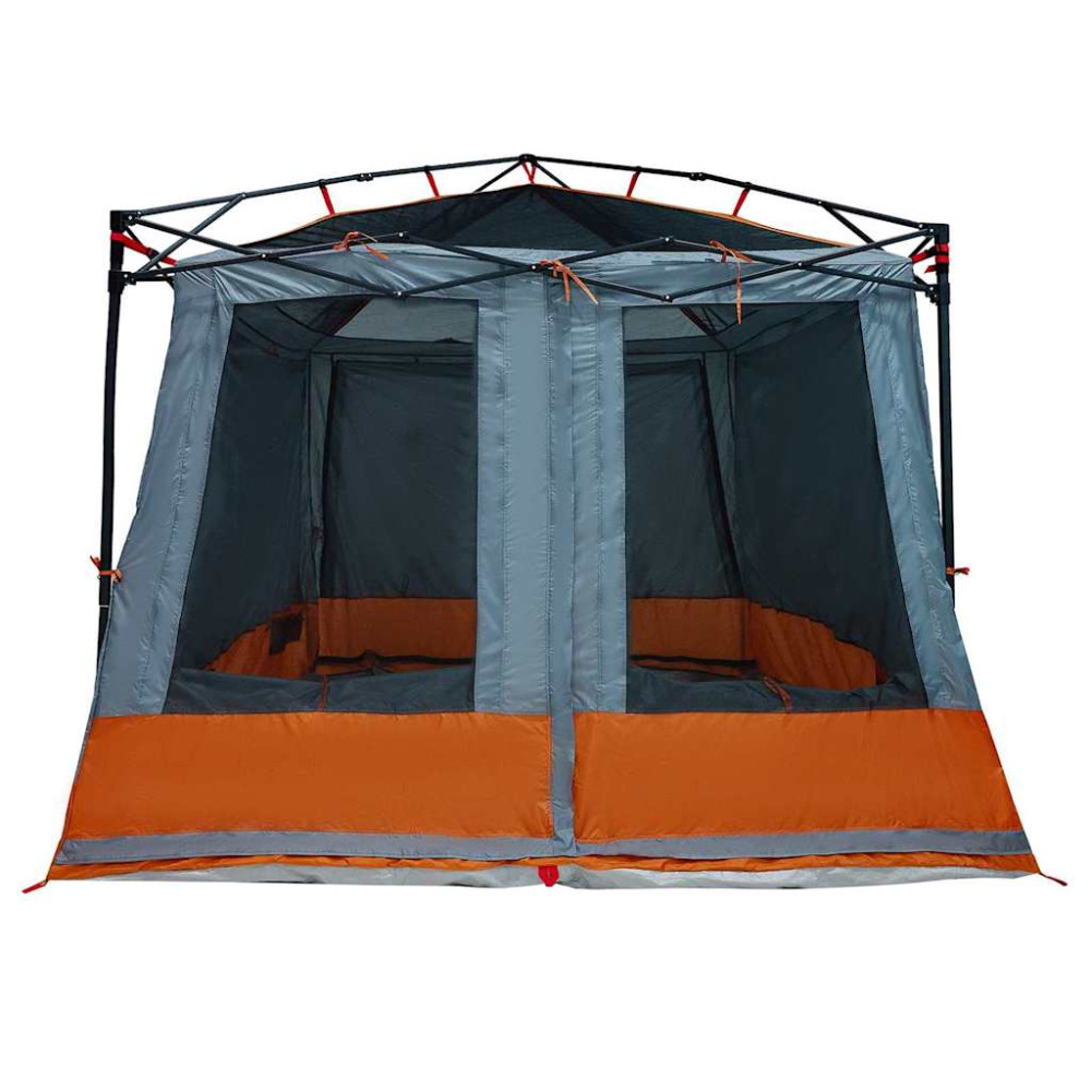 Produktbild för Innertält med tak Grå och orange 291 x 291 x 240 cm taffeta