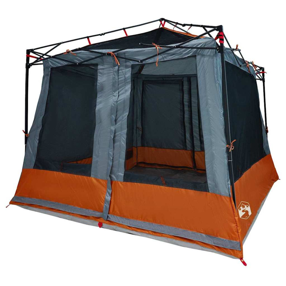 Produktbild för Innertält med tak Grå och orange 291 x 291 x 240 cm taffeta