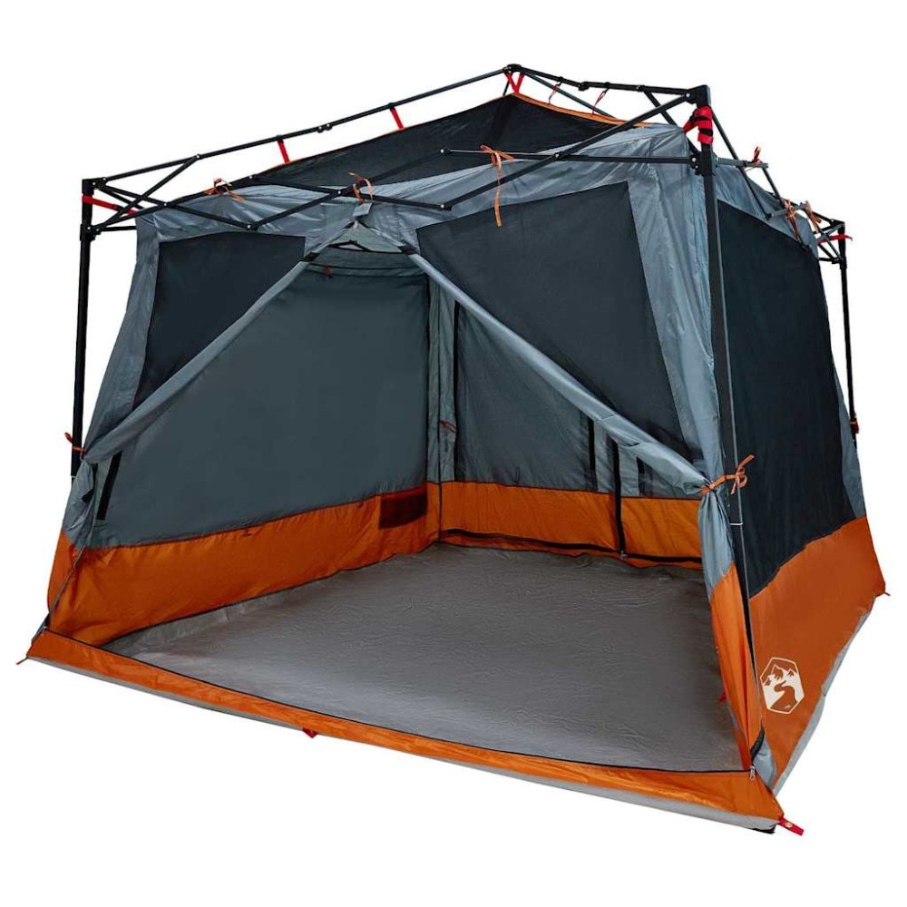 Produktbild för Innertält med tak Grå och orange 291 x 291 x 240 cm taffeta