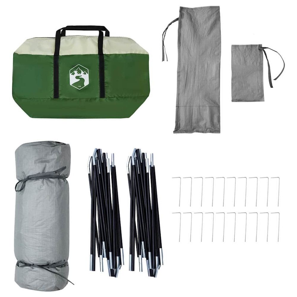 Produktbild för Innertält med tak med lagring Grön 520 x 520 x 190 cm taffeta