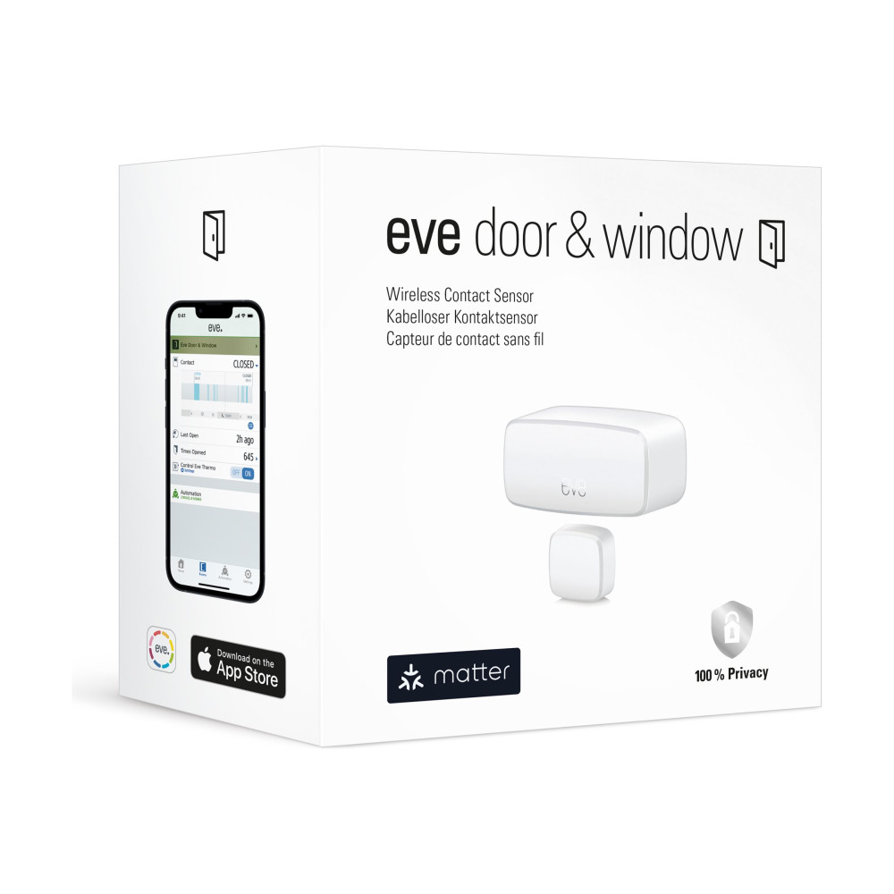 Produktbild för Eve Door & Window - dörr- och fönstersensor - Thread