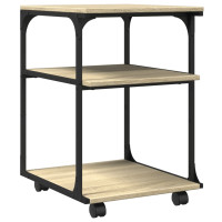 Produktbild för Skrivarställ 3 hyllor sonoma-ek 43x48x64 cm konstruerat trä