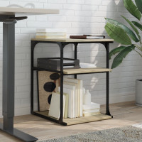 Produktbild för Skrivarställ 3 hyllor sonoma-ek 43x48x64 cm konstruerat trä