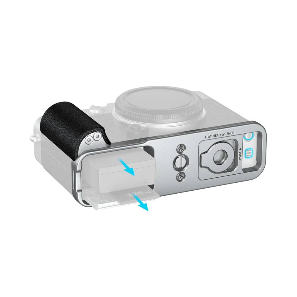Produktbild för SmallRig 5447 L-Shaped Mount Plate with Silicone Handle for FUJIFILM X-E5 Silver