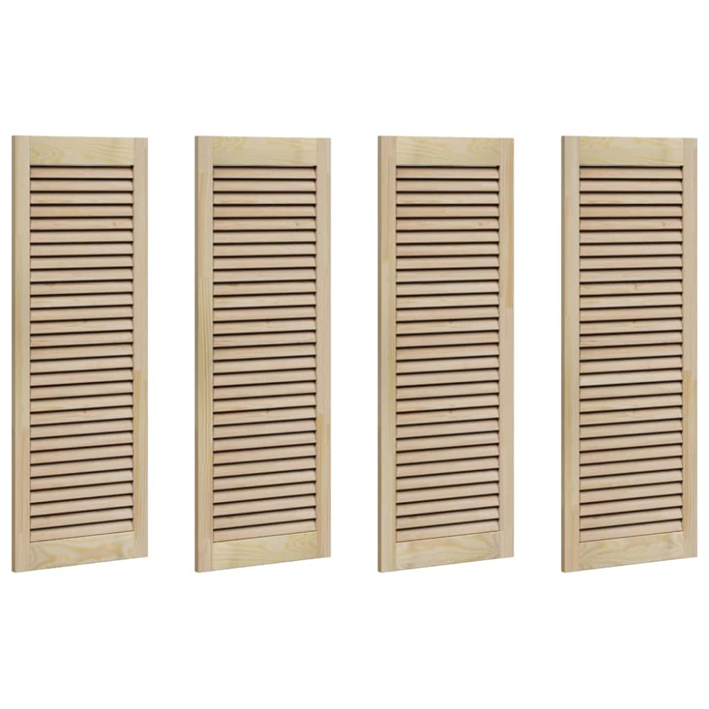 Produktbild för Skåpdörr 4 pcs Naturfärg 110 x 2,1 x 39,5 cm Massiv furu