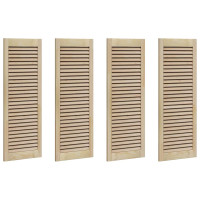 Produktbild för Skåpdörr 4 pcs Naturfärg 110 x 2,1 x 39,5 cm Massiv furu