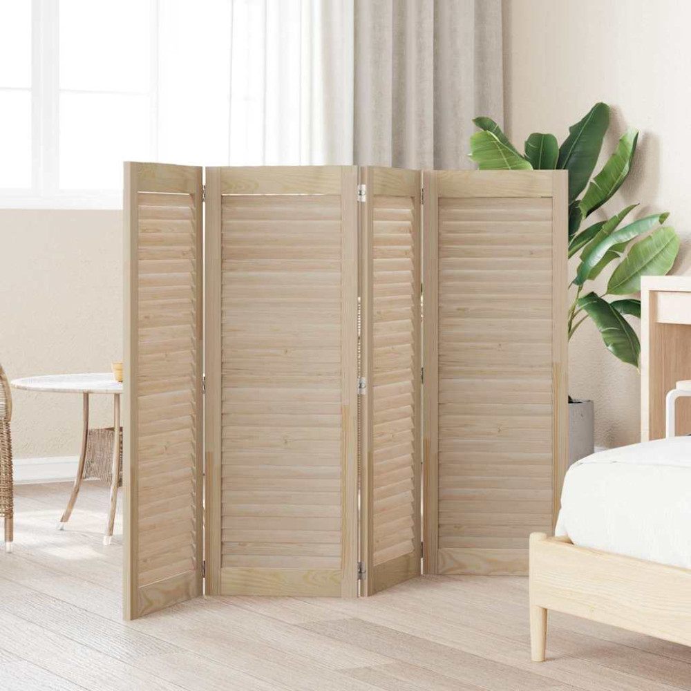 Produktbild för Skåpdörr 4 pcs Naturfärg 110 x 2,1 x 39,5 cm Massiv furu