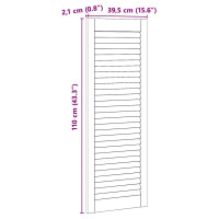 Produktbild för Skåpdörr 4 pcs Naturfärg 110 x 2,1 x 39,5 cm Massiv furu