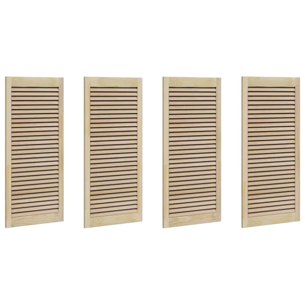 Produktbild för Skåpdörr 4 pcs Naturfärg 49,5 x 2,1 x 110 cm Massiv furu