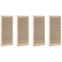 Produktbild för Skåpdörr 4 pcs Naturfärg 49,5 x 2,1 x 110 cm Massiv furu