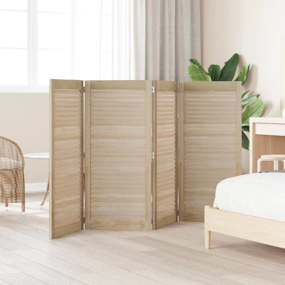 Produktbild för Skåpdörr 4 pcs Naturfärg 49,5 x 2,1 x 110 cm Massiv furu