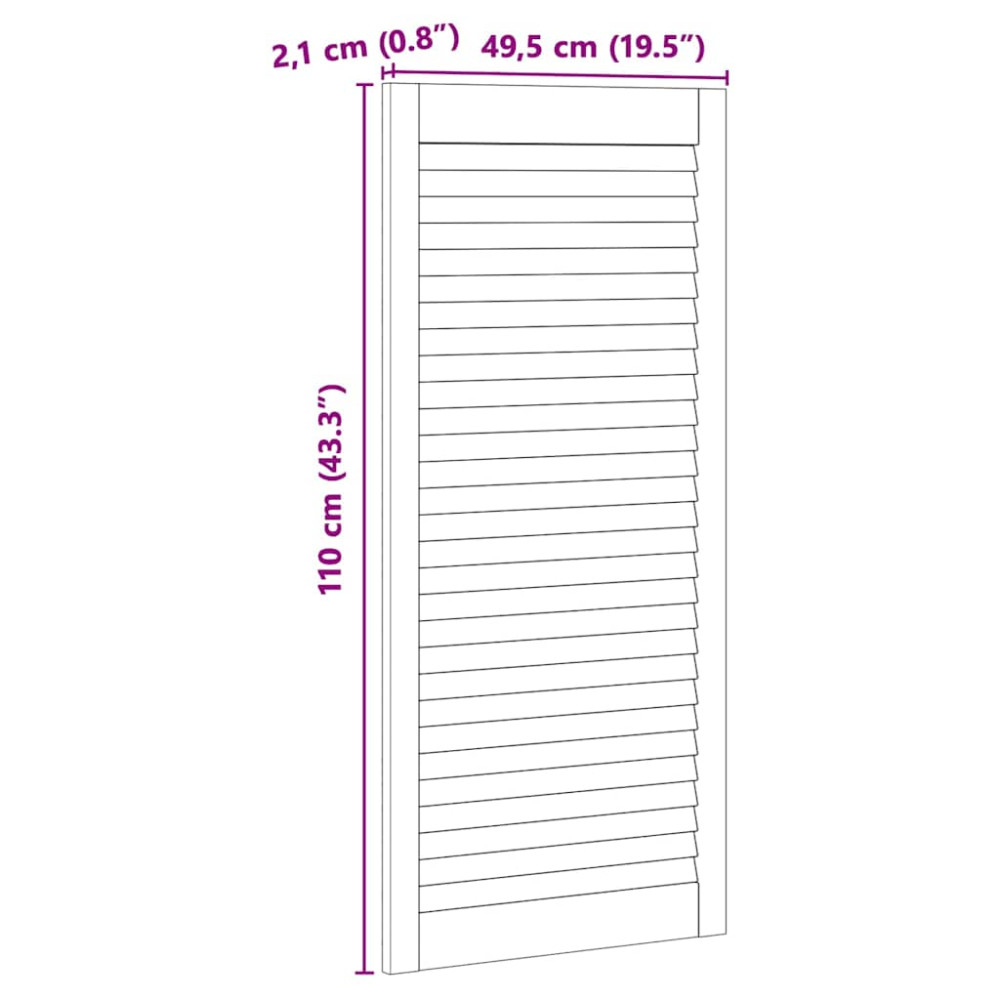Produktbild för Skåpdörr 4 pcs Naturfärg 49,5 x 2,1 x 110 cm Massiv furu