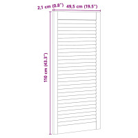 Produktbild för Skåpdörr 4 pcs Naturfärg 49,5 x 2,1 x 110 cm Massiv furu