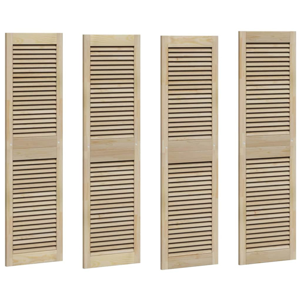 Produktbild för Skåpdörr 4 pcs Naturfärg 140,5 x 2,1 x 39,5 cm Massiv furu