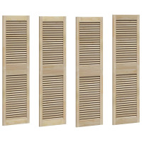 Produktbild för Skåpdörr 4 pcs Naturfärg 140,5 x 2,1 x 39,5 cm Massiv furu