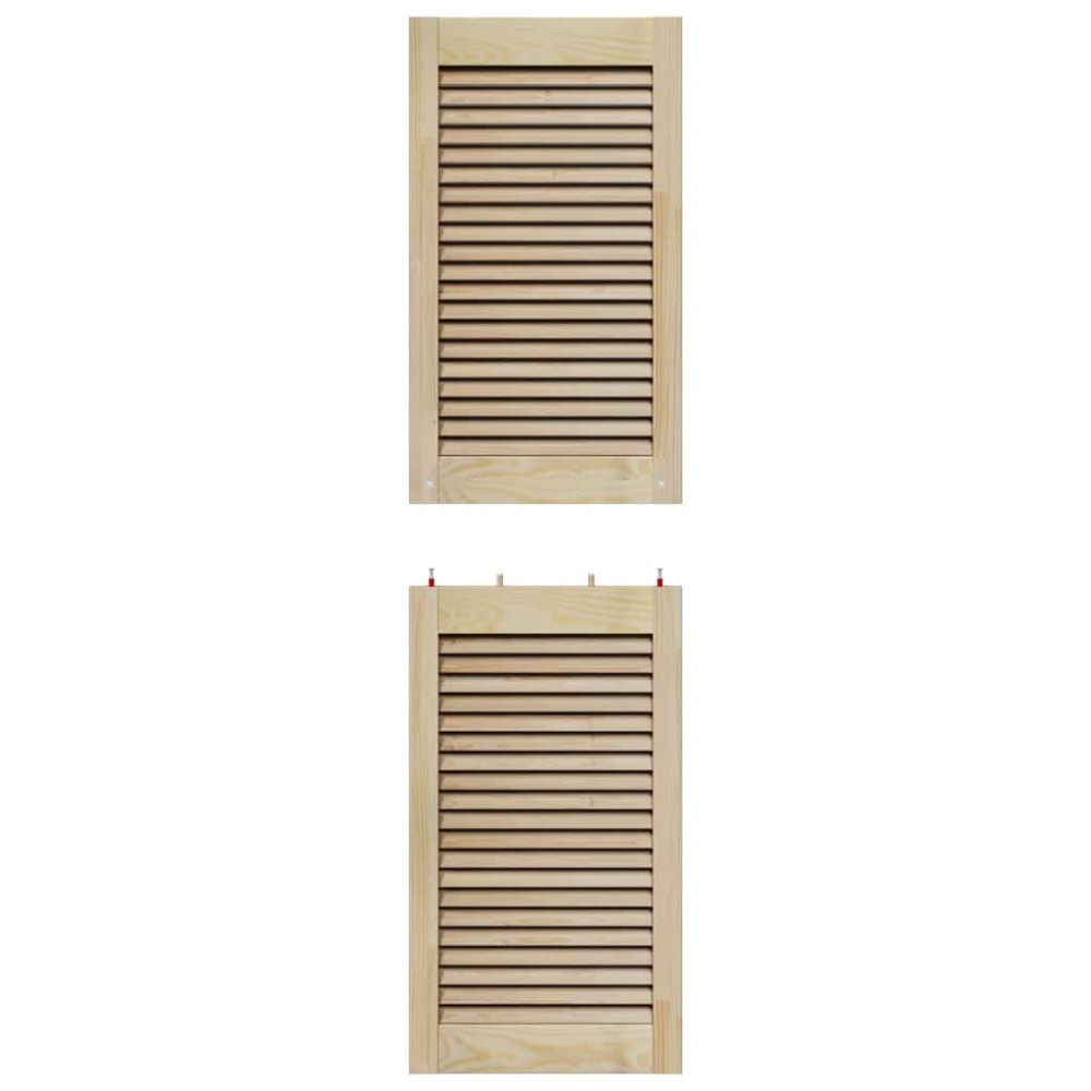 Produktbild för Skåpdörr 4 pcs Naturfärg 140,5 x 2,1 x 39,5 cm Massiv furu