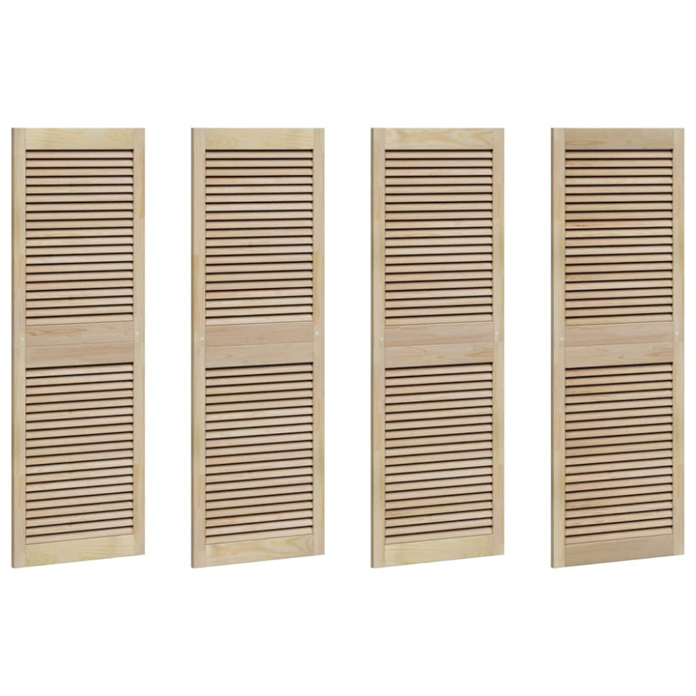 Produktbild för Skåpdörr 4 pcs Naturfärg 49,5 x 2,1 x 140,5 cm Massiv furu