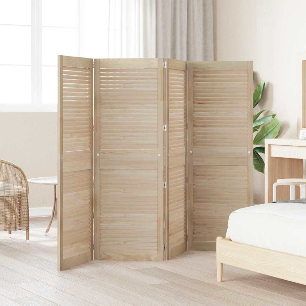 Produktbild för Skåpdörr 4 pcs Naturfärg 49,5 x 2,1 x 140,5 cm Massiv furu